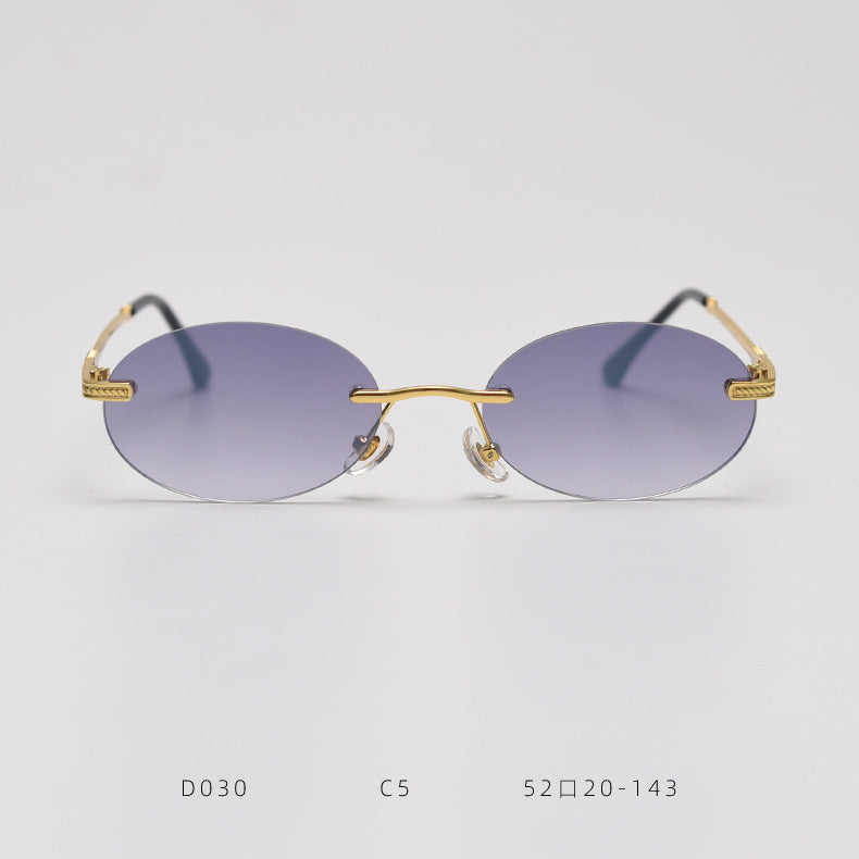 Retro Metal Color Film Sunglasses Women
