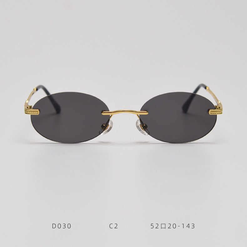 Retro Metal Color Film Sunglasses Women