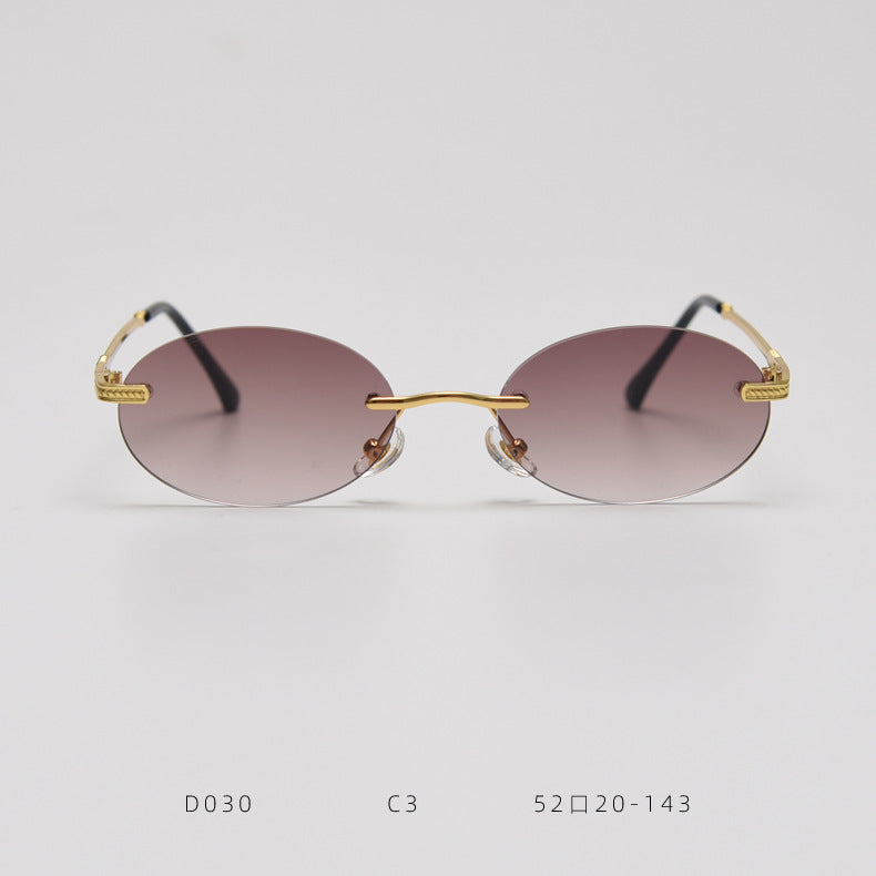 Retro Metal Color Film Sunglasses Women